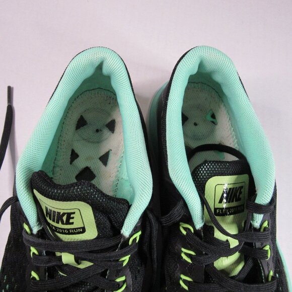 Nike Sneakers FLEX 2016 RUN Black Lace Up Lightweight Running Shoes Gym Womens 9 - Picture 9 of 9